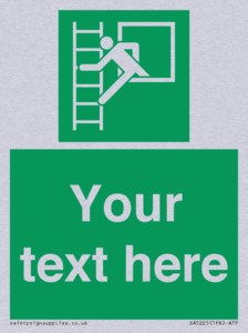 Custom Emergency Escape Ladder Sign